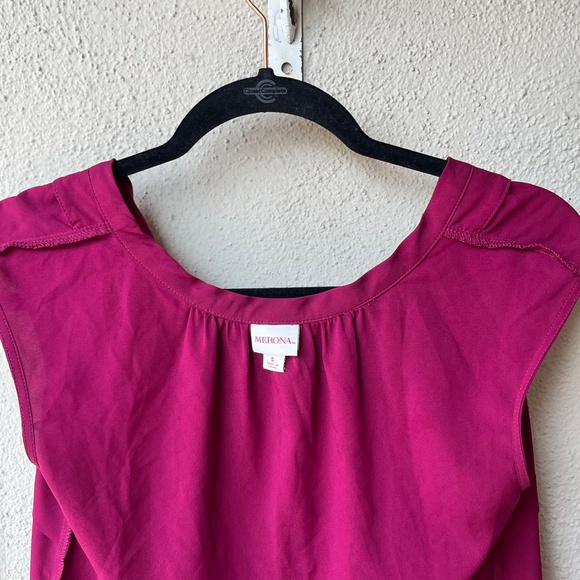 Merona Dark Pink Blouse - Picture 8 of 9